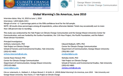 Global Warming’s Six Americas in June 2010