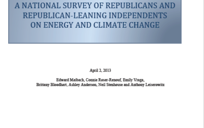 A National Survey of Republicans and Republican-leaning Independents on Energy and Climate Change