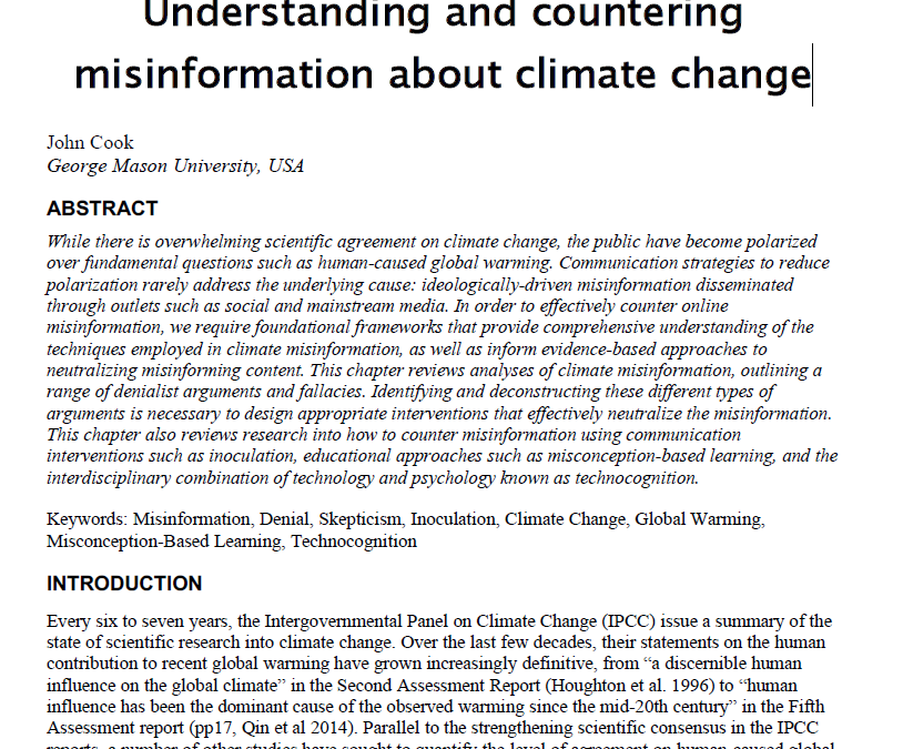 Understanding and countering misinformation about climate change