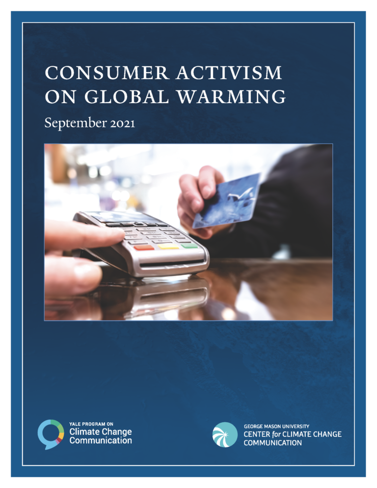 Consumer Activism on Global Warming, September 2021